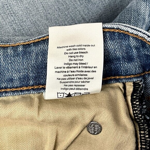 Rag & Bone Jeans Womans Size 32 Blue Light Wash Cate MidRise Shorty Skinny Denim - Picture 10 of 11